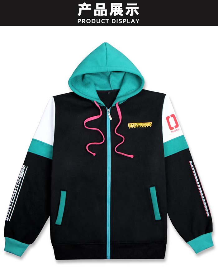 初单未来黑色春秋薄款棉带帽子拉链卫衣M L XL XXL XXXL 45��?FDYML.jpg