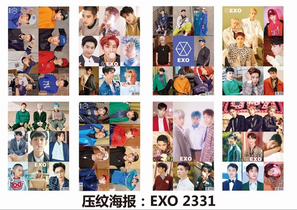 EXO 2331 �����־8��һ��ѹ�ƺ���5������ 42X29CM