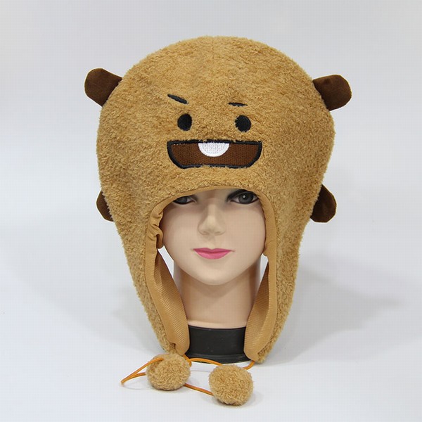 BTS ���������� BT21��ɫ����COSPLAYë�ޱ�ůñ��33X22CM