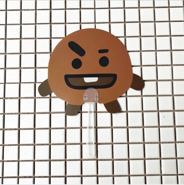 BTS ���������� BT21���� �ɰ�˫�濨ͨ������PVC�������� 18X19CM 18-25G 10������