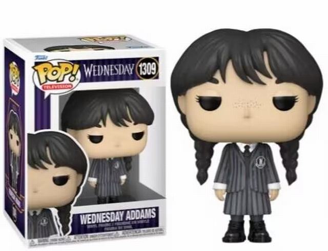 Funko pop 1309 ǵ˹һ  wednesday װְ Լ10cm гߴ:16*12*9.5cm