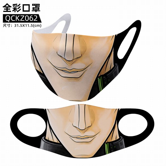 QCKZ062-jojo的奇妙冒险 动漫全彩口罩 10个起批 QCKZ062-jojo的奇妙冒险 动漫全彩口罩 10个起批