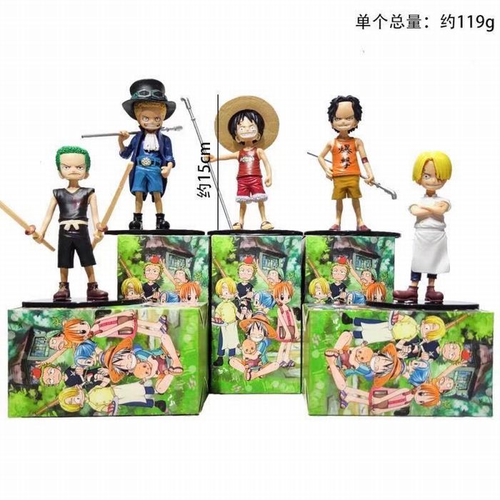 5款1套  海贼王童年系列 盒装手办 高约15cm 5款1套  海贼王童年系列 盒装手办 高约15cm