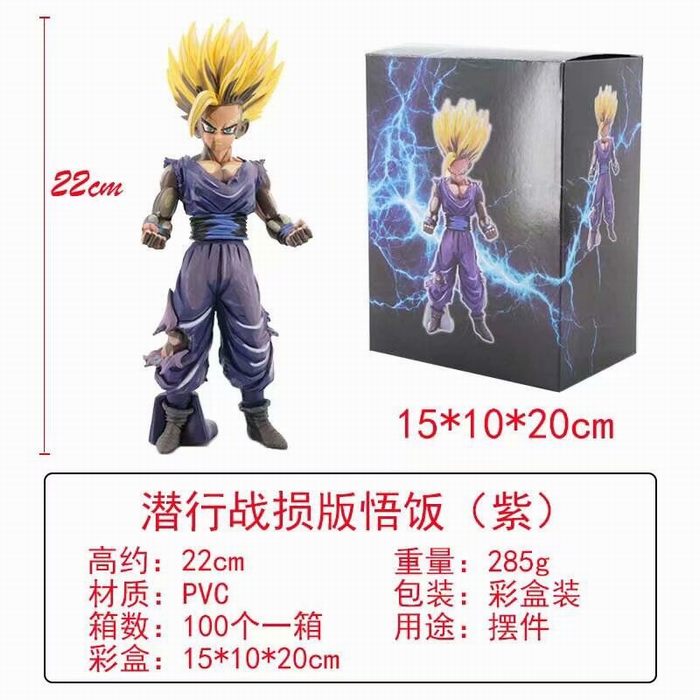 七龙珠 漫画色潜行战损版 孙悟饭 盒装手办 紫色 高22cm 一箱100个 七龙珠 漫画色潜行战损版 孙悟饭 盒装手办 紫色 高22cm 一箱100个